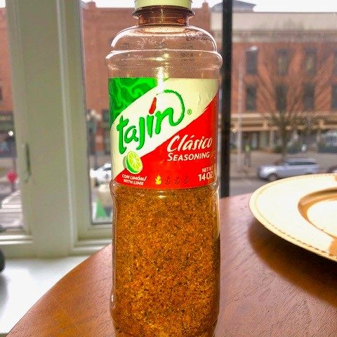 bottle of Tajin seasoning blend